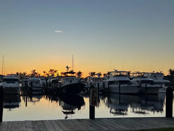 Harbor with sunset and rental boats - Contact Us - Amy's Boat Rental Cape Coral Florida